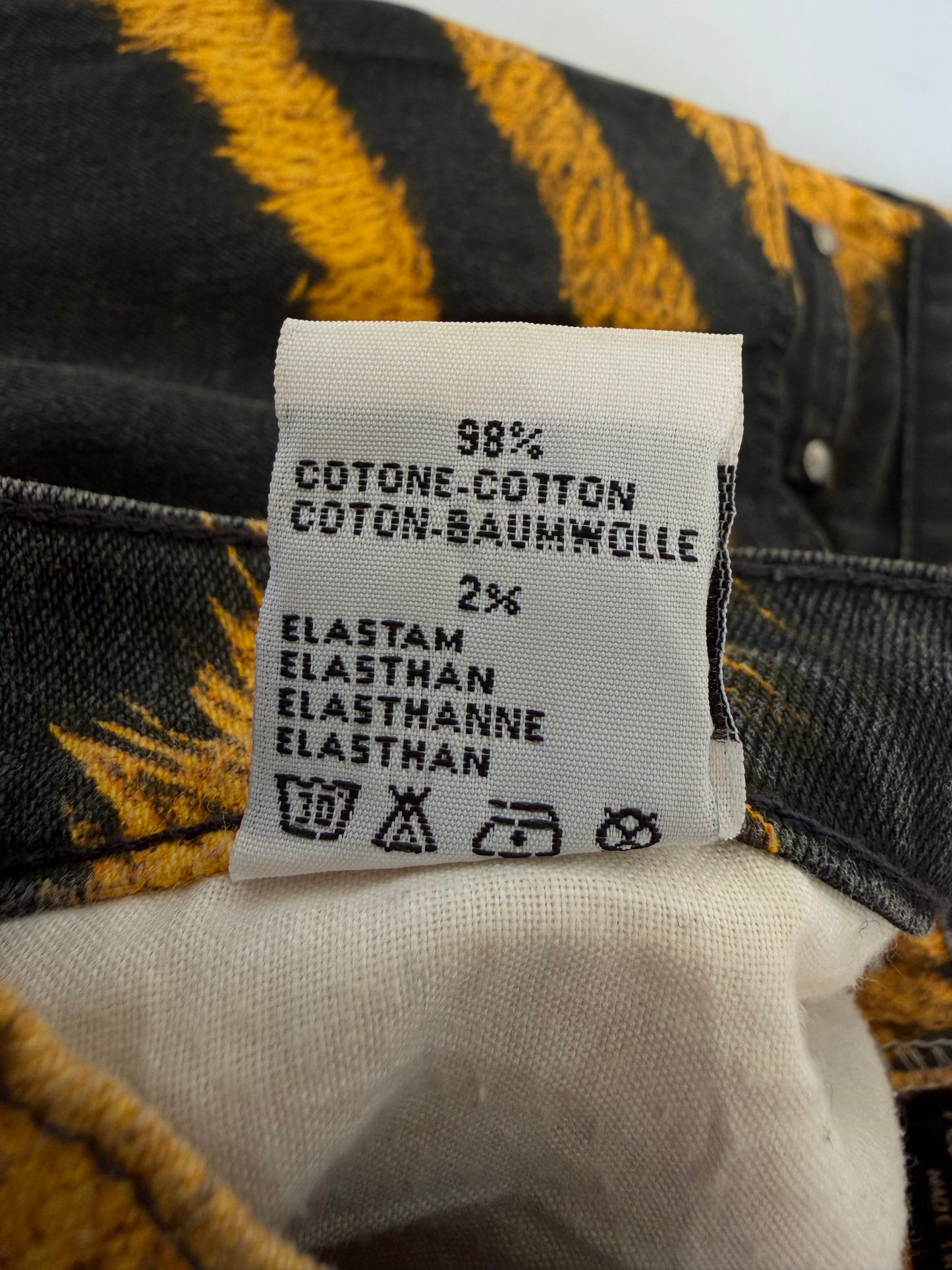 2000’s Roberto Cavalli Tiger Print Denim Pants