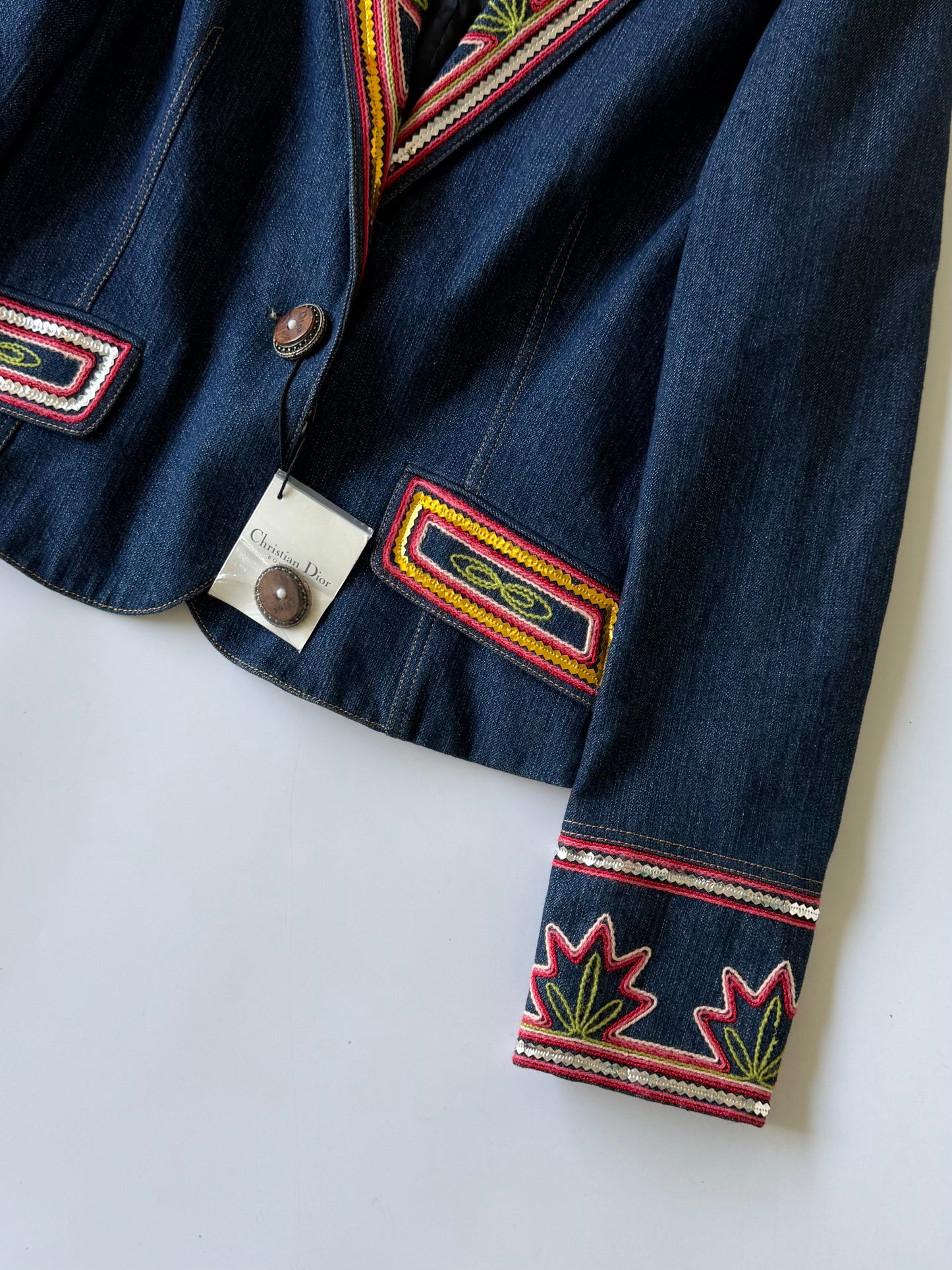 Christian Dior Boutique 2006 Denim Embroidered Jacket