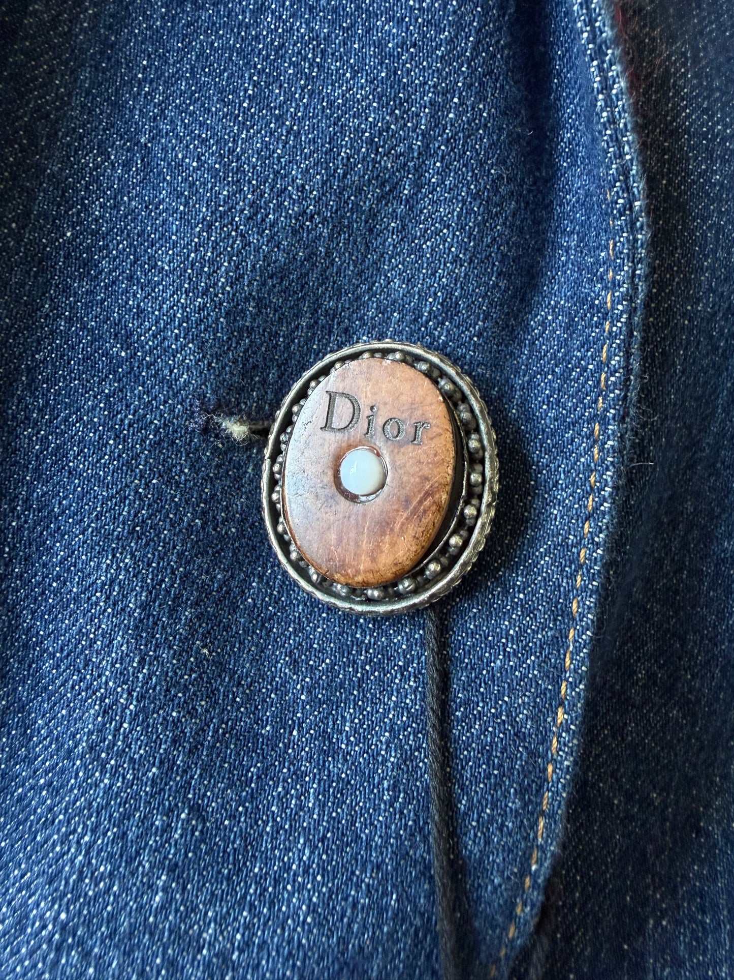 Christian Dior Boutique 2006 Denim Embroidered Jacket