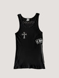 Rare Chrome Hearts Swarovski Crystal Side Logo Tank Top