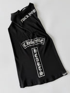 Rare Chrome Hearts Swarovski Crystal Side Logo Tank Top