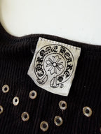 Rare Chrome Hearts Swarovski Crystal Side Logo Tank Top