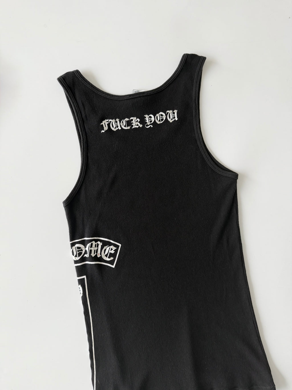 Rare Chrome Hearts Swarovski Crystal Side Logo Tank Top