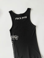 Rare Chrome Hearts Swarovski Crystal Side Logo Tank Top