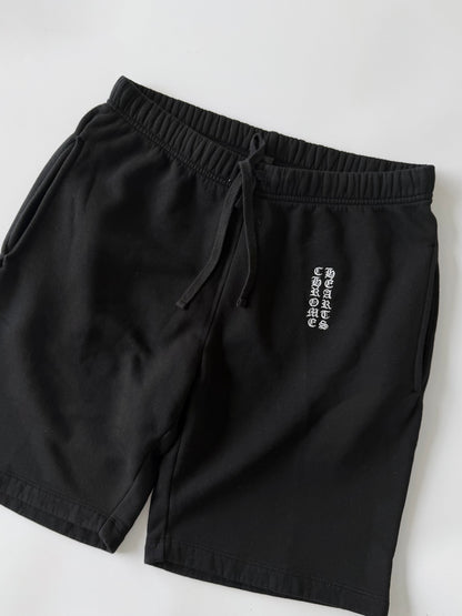 Chrome Hearts Black Retro Embroidered Shorts