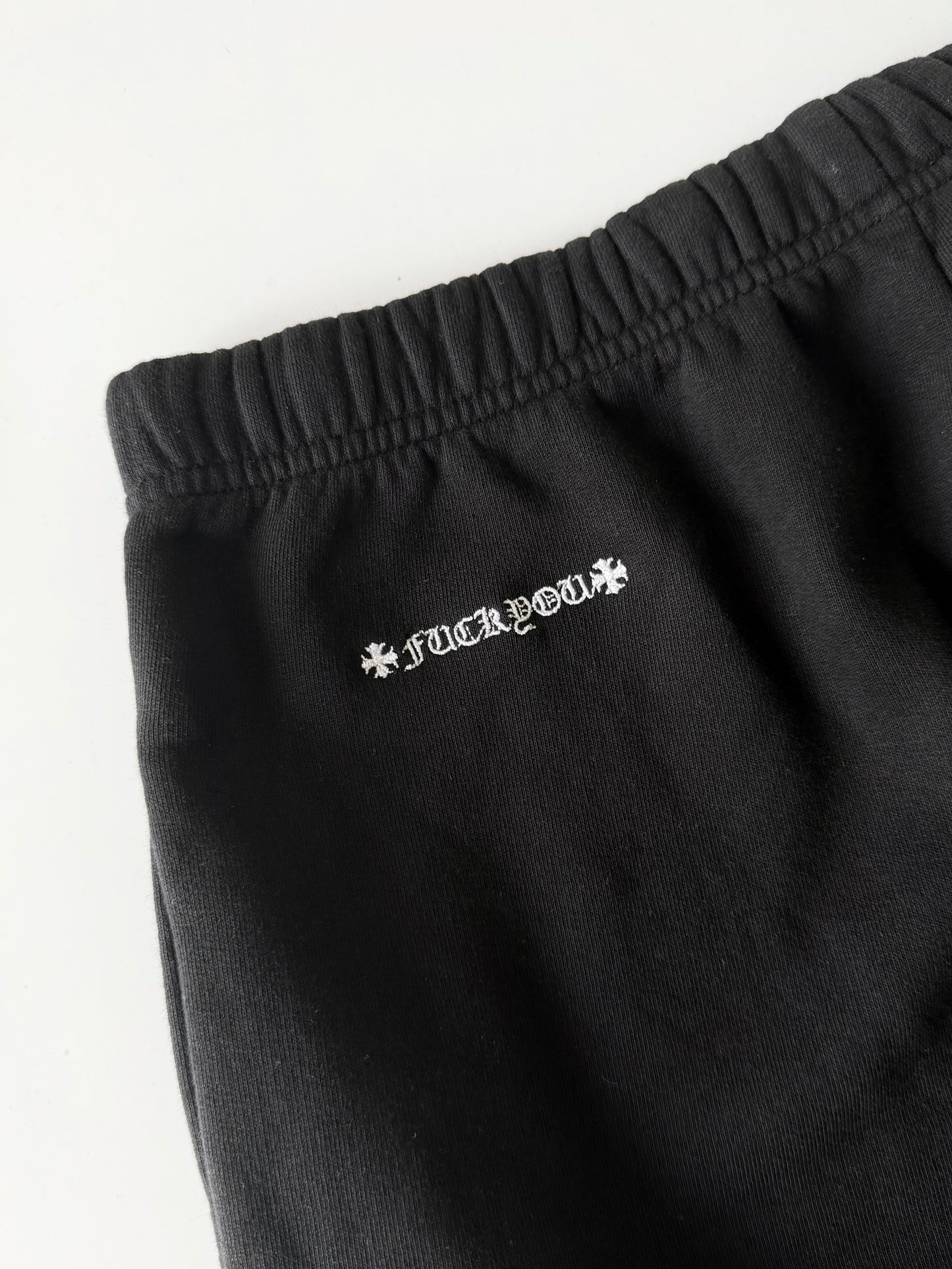 Chrome Hearts Black Retro Embroidered Shorts