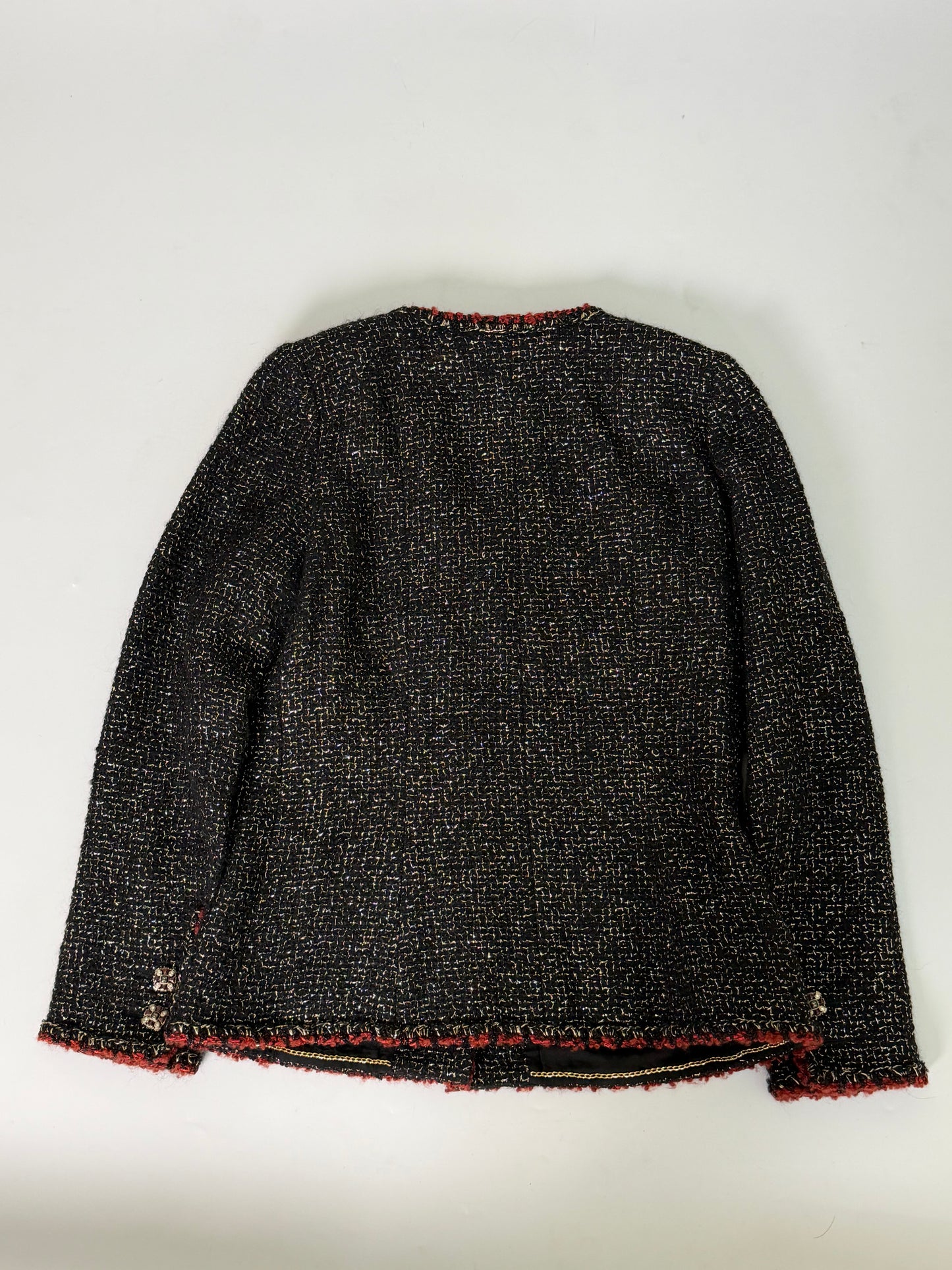 Chanel 11A Gripoir Tweed CC Logo Button Jacket