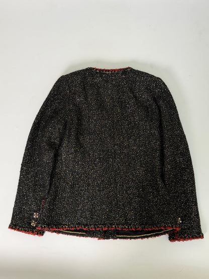 Chanel 11A Gripoir Tweed CC Logo Button Jacket