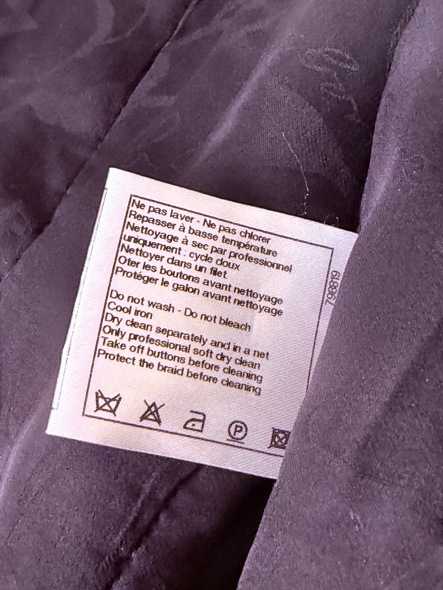 Chanel 11A Gripoir Tweed CC Logo Button Jacket