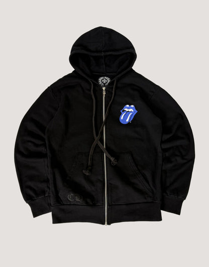 Chrome Hearts Rolling Stone Blue Tongue Horseshoe Hoodie