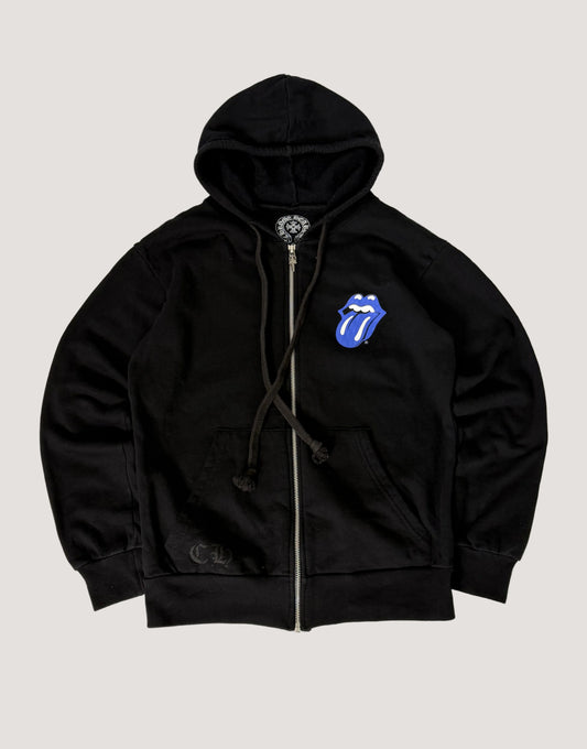 Chrome Hearts Rolling Stone Blue Tongue Horseshoe Hoodie