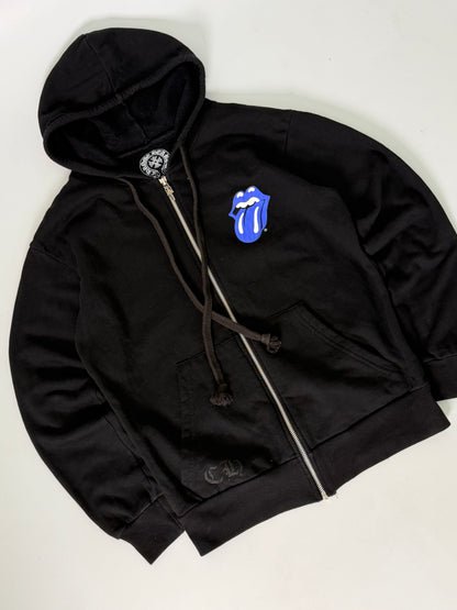 Chrome Hearts Rolling Stone Blue Tongue Horseshoe Hoodie