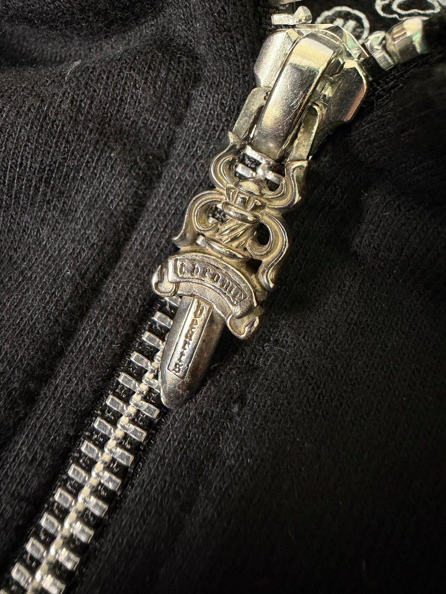 Chrome Hearts Rolling Stone Blue Tongue Horseshoe Hoodie