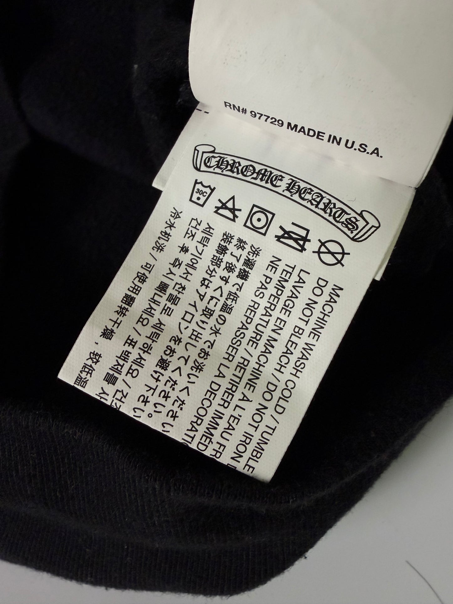 Chrome Hearts Rolling Stone Blue Tongue Horseshoe Hoodie