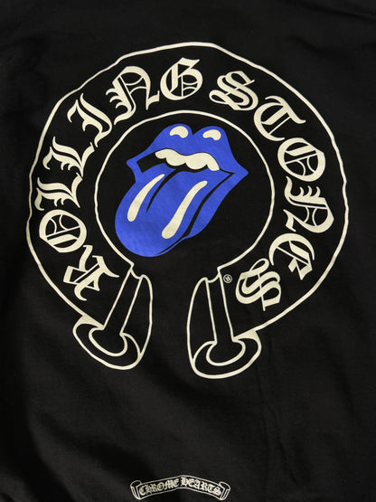 Chrome Hearts Rolling Stone Blue Tongue Horseshoe Hoodie
