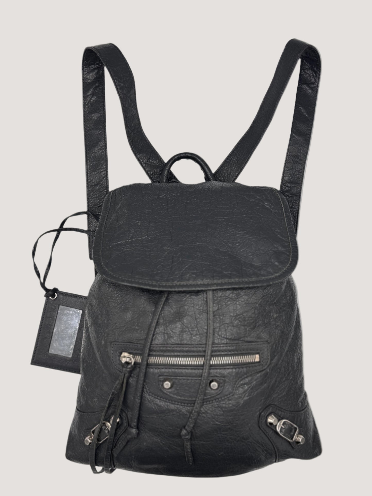 BALENCIAGA Leather Baby Diam Classic Traveller Backpack