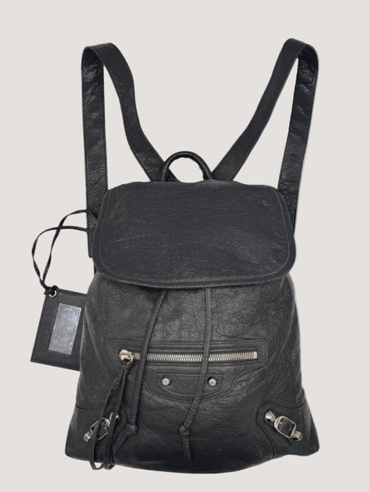 BALENCIAGA Leather Baby Diam Classic Traveller Backpack