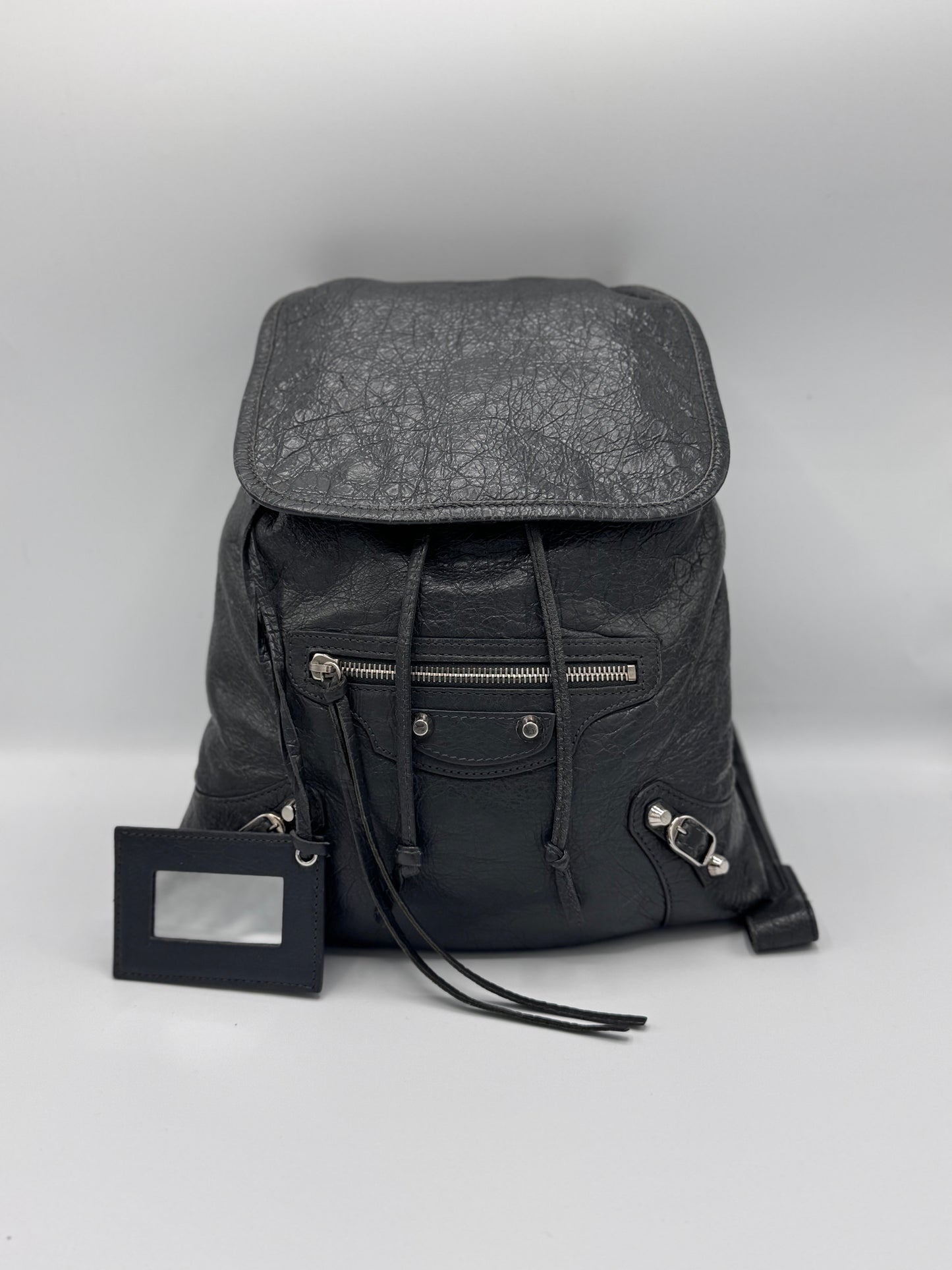 BALENCIAGA Leather Baby Diam Classic Traveller Backpack