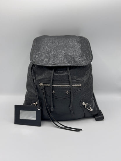 BALENCIAGA Leather Baby Diam Classic Traveller Backpack