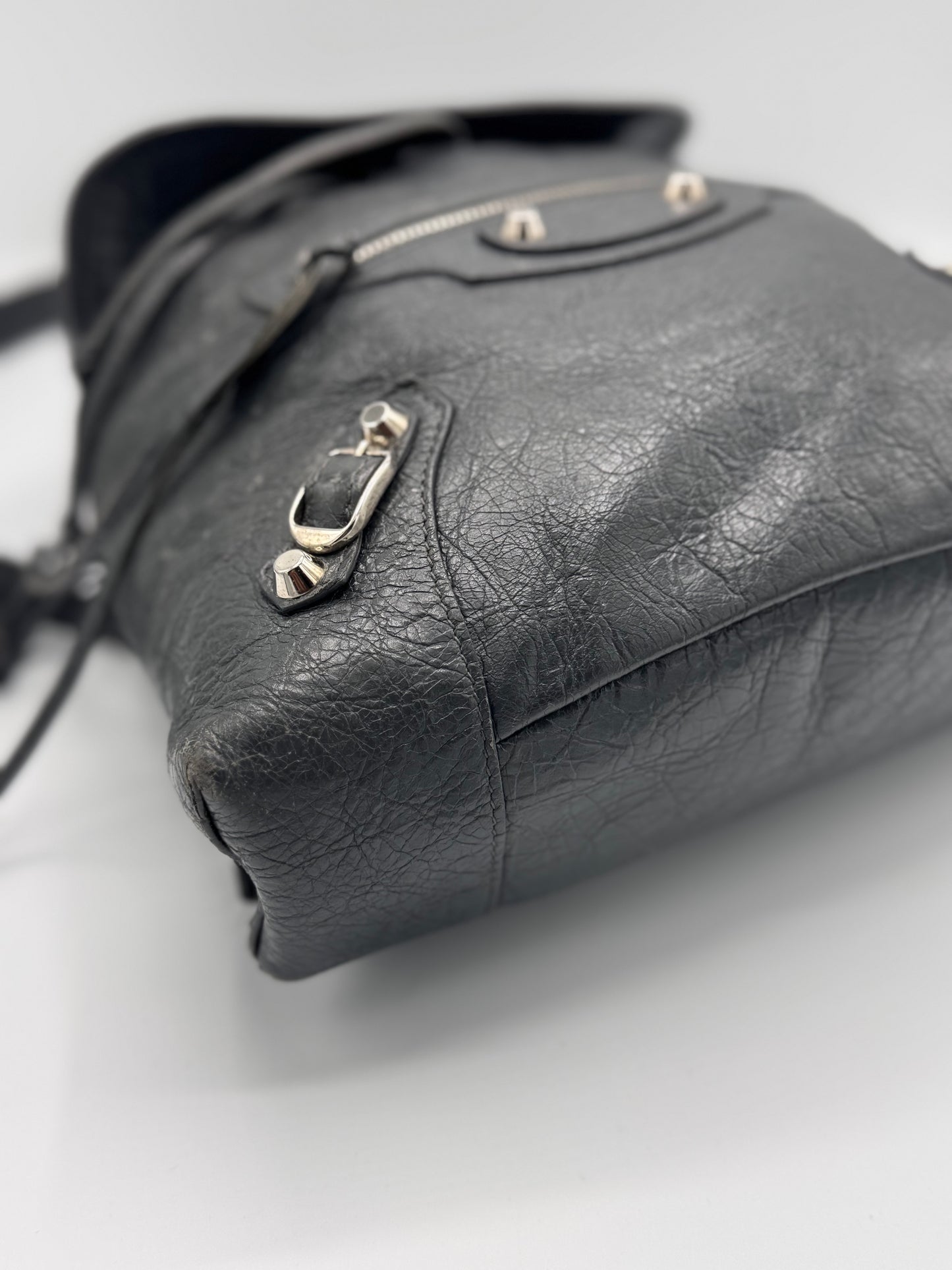 BALENCIAGA Leather Baby Diam Classic Traveller Backpack