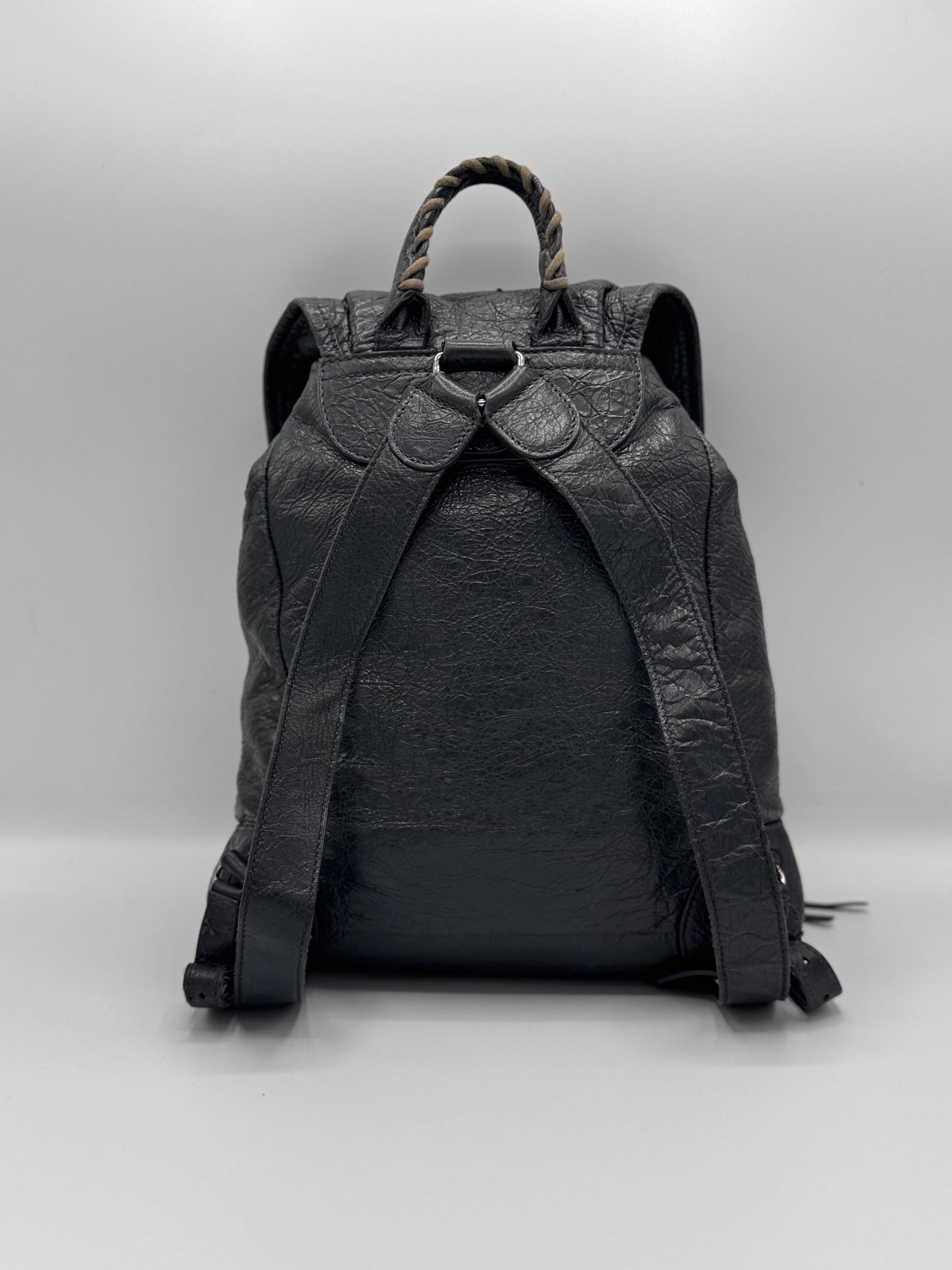 BALENCIAGA Leather Baby Diam Classic Traveller Backpack