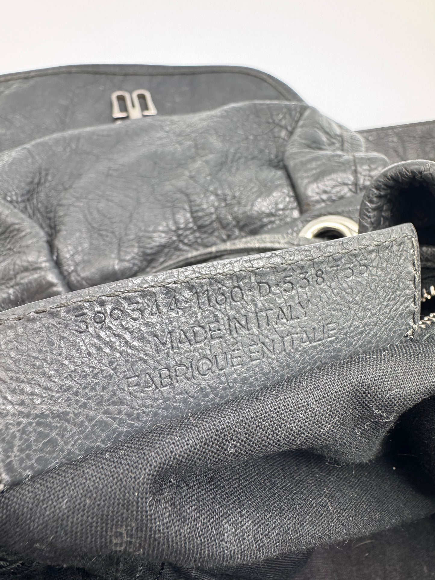 BALENCIAGA Leather Baby Diam Classic Traveller Backpack