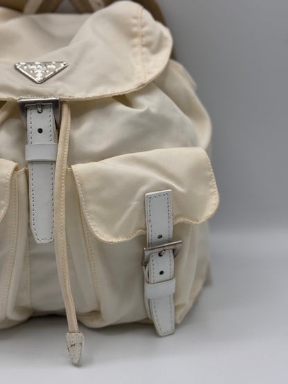 Prada Cream Backpack Nylon