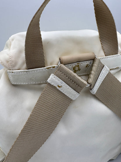Prada Cream Backpack Nylon