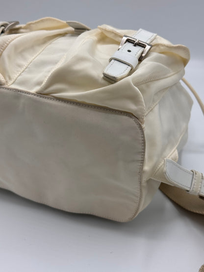 Prada Cream Backpack Nylon
