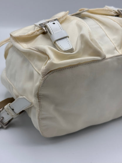 Prada Cream Backpack Nylon