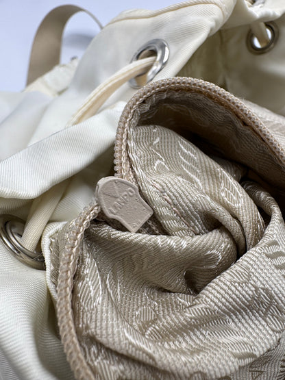 Prada Cream Backpack Nylon