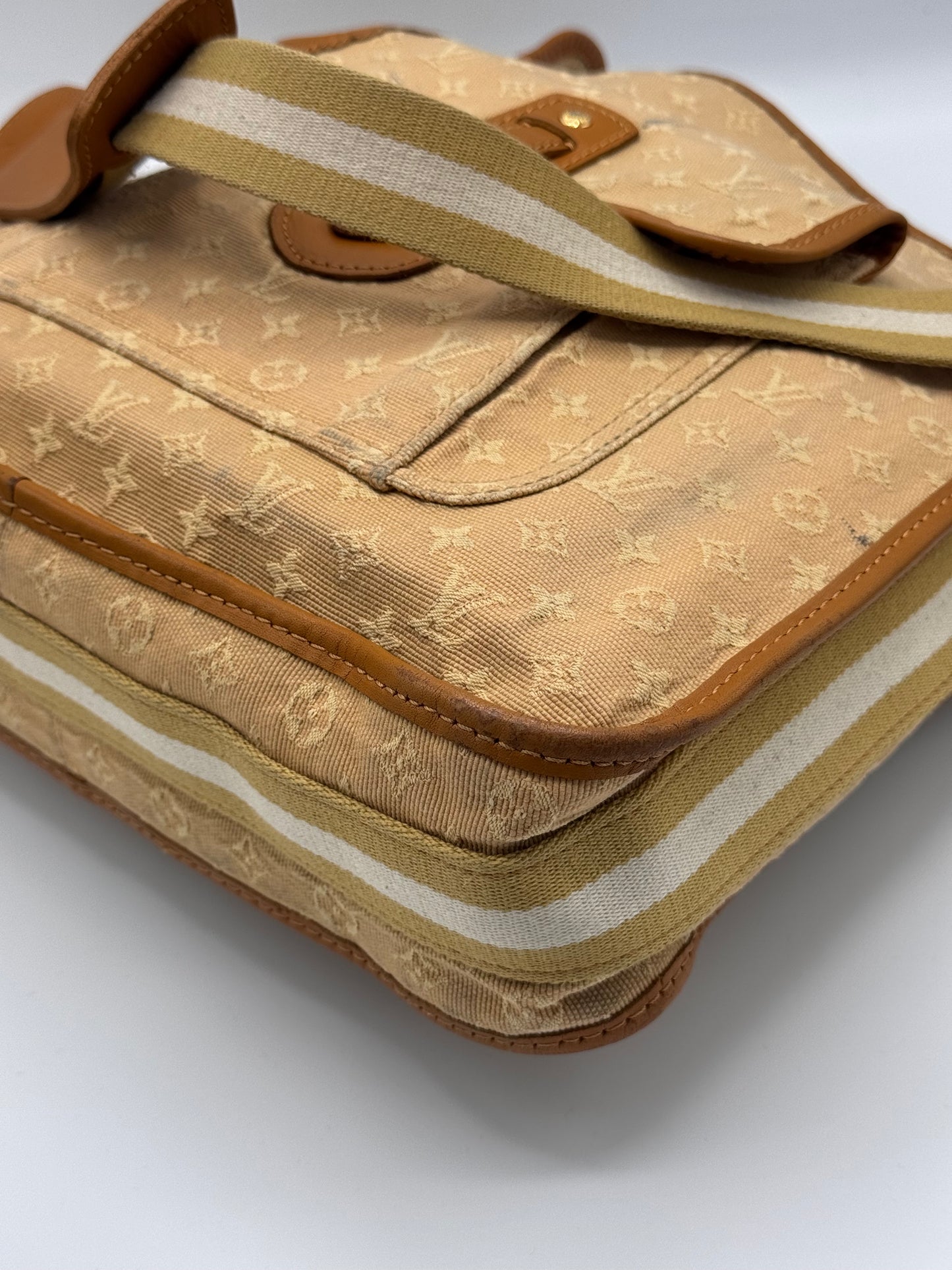 Louis Vuitton Monogram Mini Lin Mary Kate Besace Brown