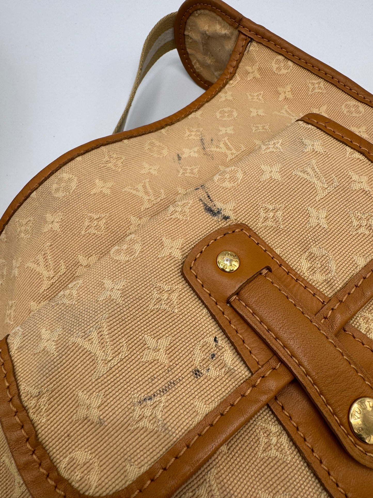 Louis Vuitton Monogram Mini Lin Mary Kate Besace Brown