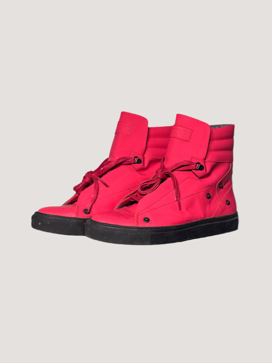 RAF SIMONS Red High Top Sneakers