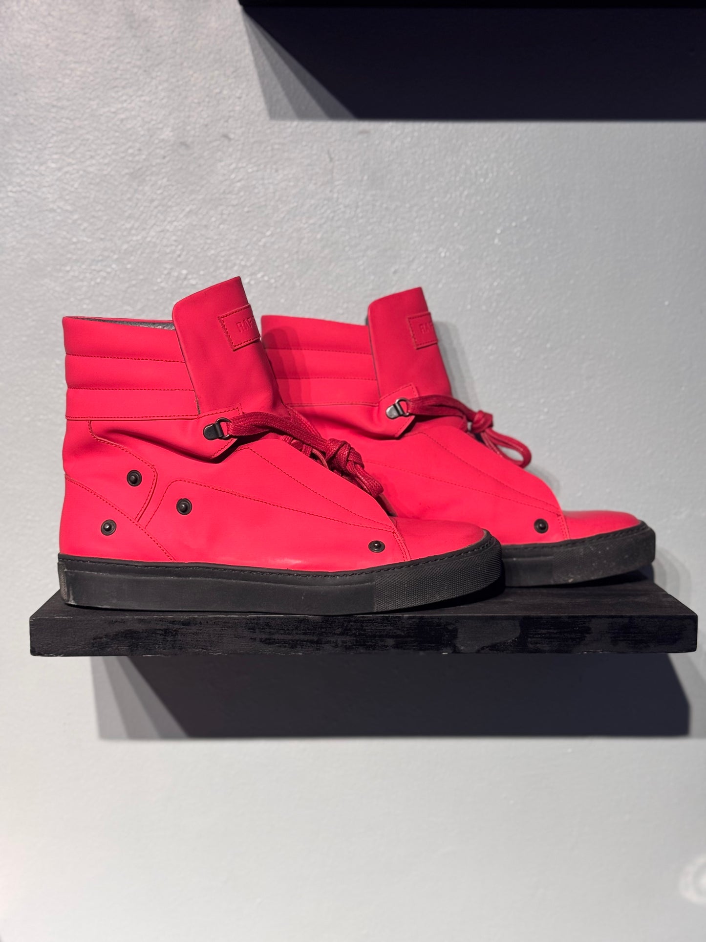 RAF SIMONS Red High Top Sneakers