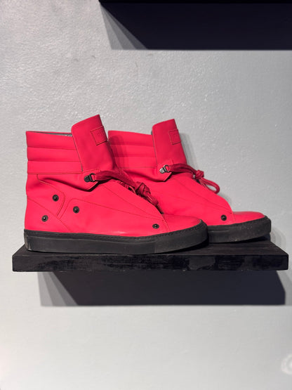 RAF SIMONS Red High Top Sneakers