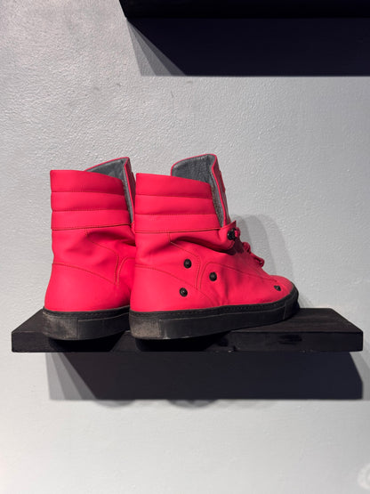 RAF SIMONS Red High Top Sneakers