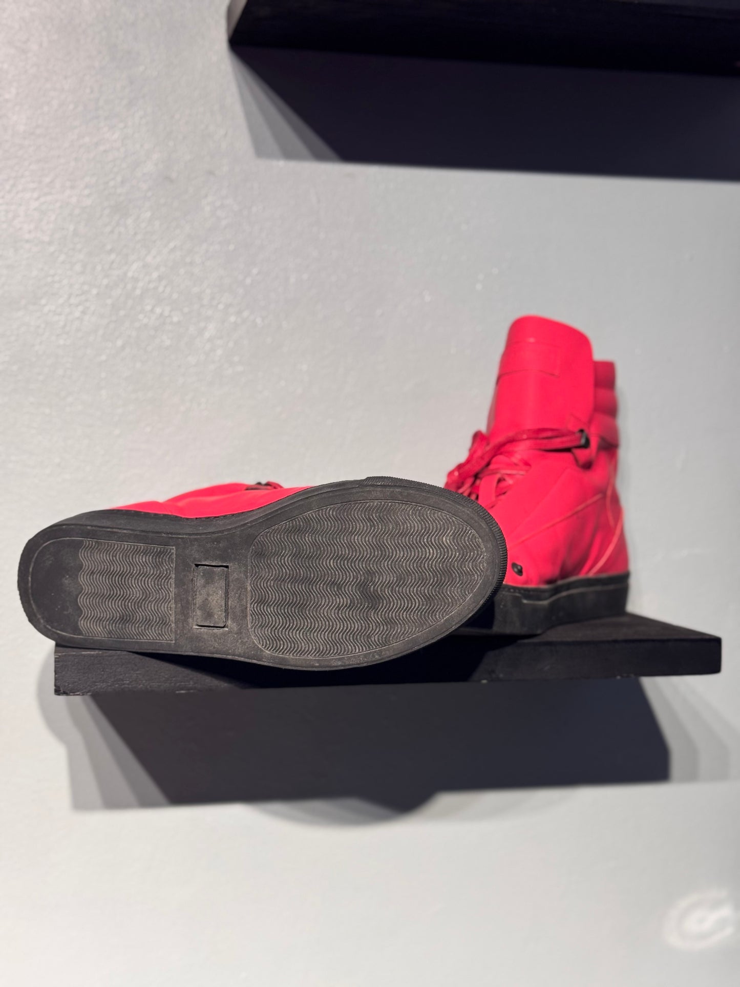 RAF SIMONS Red High Top Sneakers
