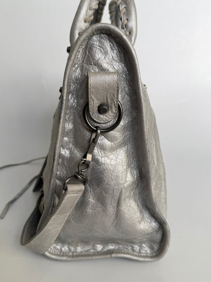 2000’s Balenciaga Silver Classic City Bag