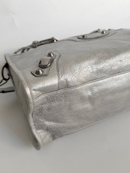 2000’s Balenciaga Silver Classic City Bag