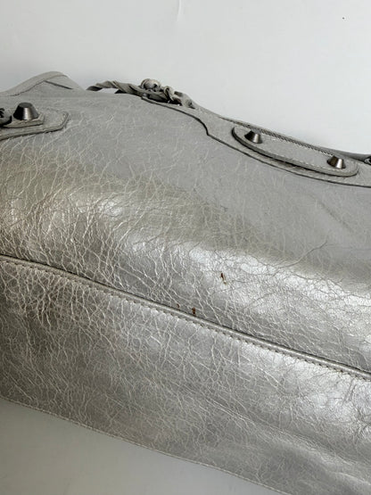 2000’s Balenciaga Silver Classic City Bag