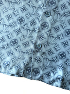 Louis Vuitton Blue Monogram Silk Shirt
