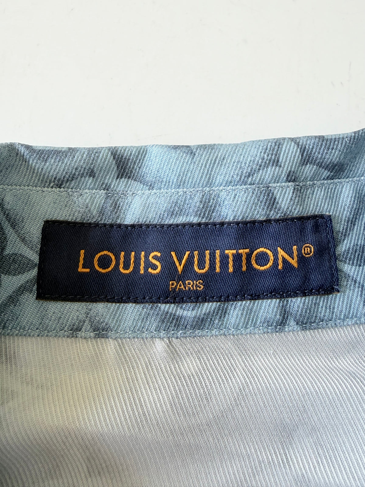 Louis Vuitton Blue Monogram Silk Shirt