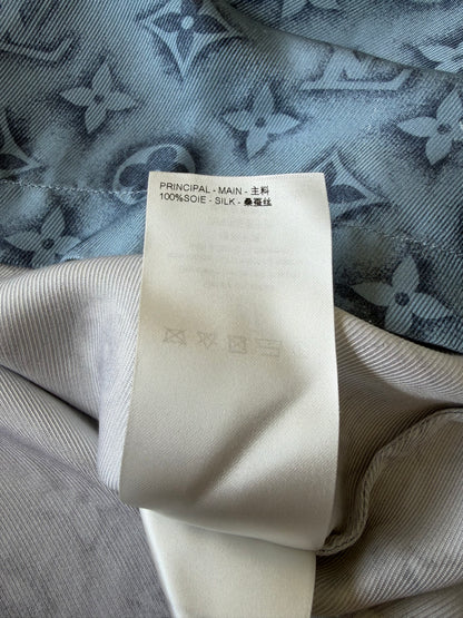 Louis Vuitton Blue Monogram Silk Shirt