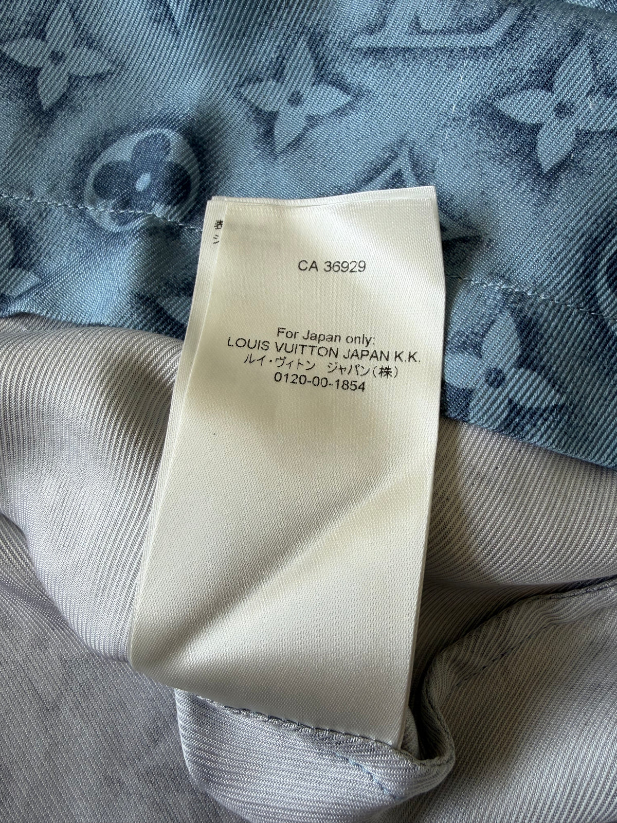 Louis Vuitton Blue Monogram Silk Shirt