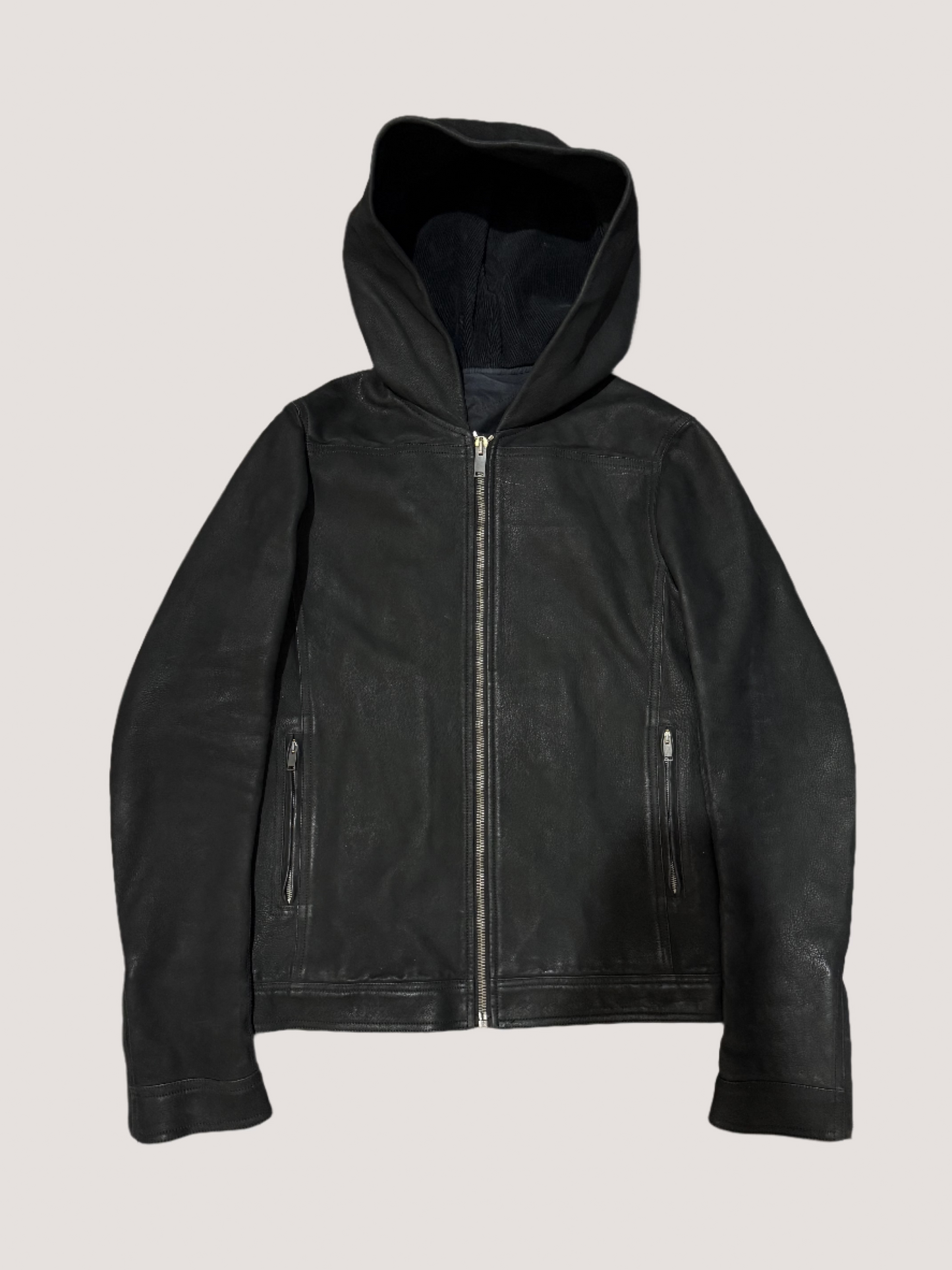 Rick Owens FW13-14 Heavy Hooded Leather Jacket