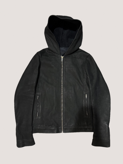Rick Owens FW13-14 Heavy Hooded Leather Jacket