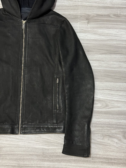 Rick Owens FW13-14 Heavy Hooded Leather Jacket