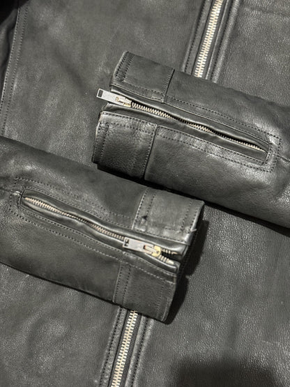 Rick Owens FW13-14 Heavy Hooded Leather Jacket