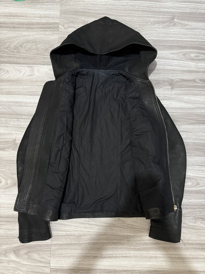 Rick Owens FW13-14 Heavy Hooded Leather Jacket